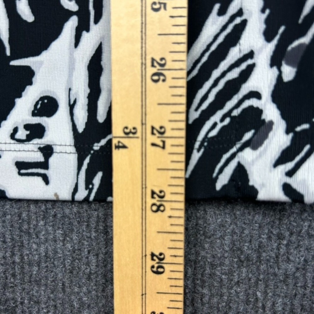 Additions by Chicos Top Abstract Graphic Long Sleeve One Button Black White Sz 2 - Picture 9 of 10